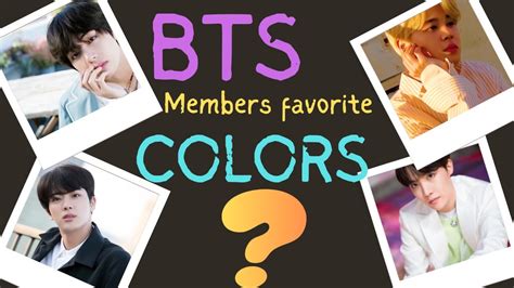 bts member favorite colors.